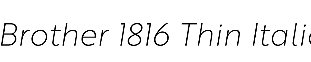 Brother 1816 Thin Italic