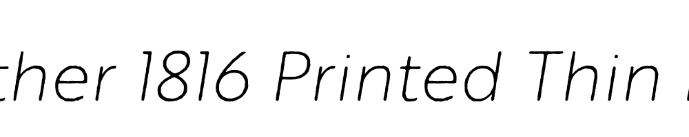 Brother 1816 Printed Thin Italic