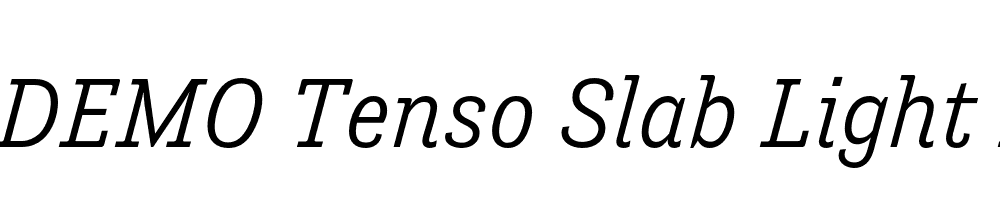 FSP DEMO Tenso Slab Light Italic