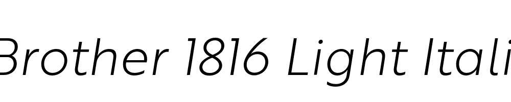 Brother 1816 Light Italic