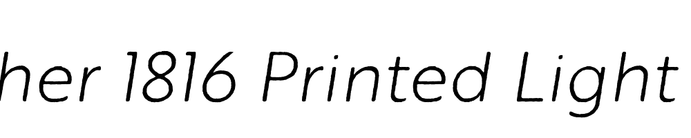 Brother 1816 Printed Light Italic