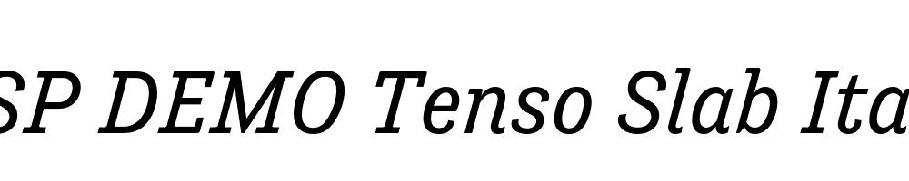 FSP DEMO Tenso Slab Italic