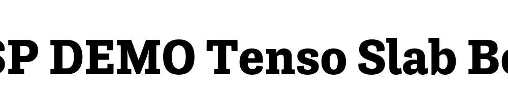 FSP DEMO Tenso Slab Bold