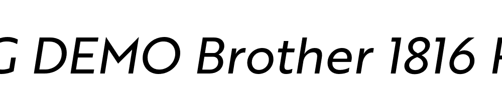  DEMO Brother 1816 Regular Italic