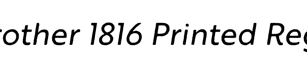  DEMO Brother 1816 Printed Regular Italic