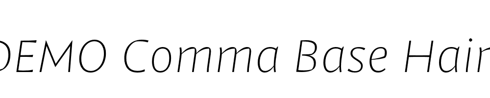 FSP DEMO Comma Base Hair Italic