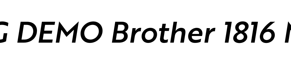  DEMO Brother 1816 Medium Italic