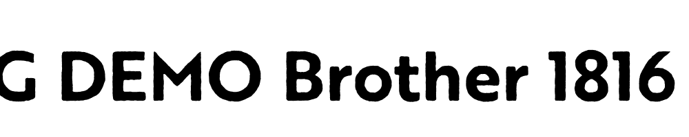  DEMO Brother 1816 Printed Bold