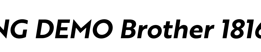  DEMO Brother 1816 Bold Italic