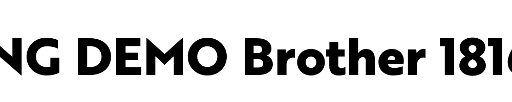  DEMO Brother 1816 ExtraBold