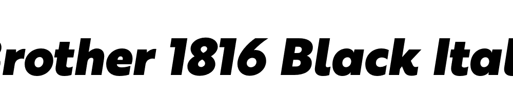 Brother 1816 Black Italic