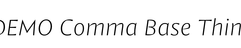 FSP DEMO Comma Base Thin Italic