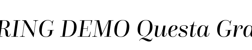  DEMO Questa Grande Italic