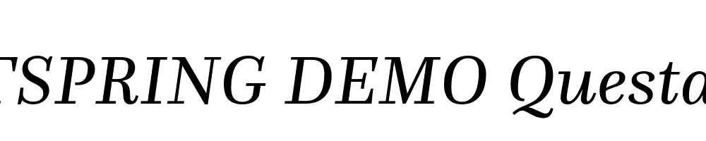  DEMO Questa Italic