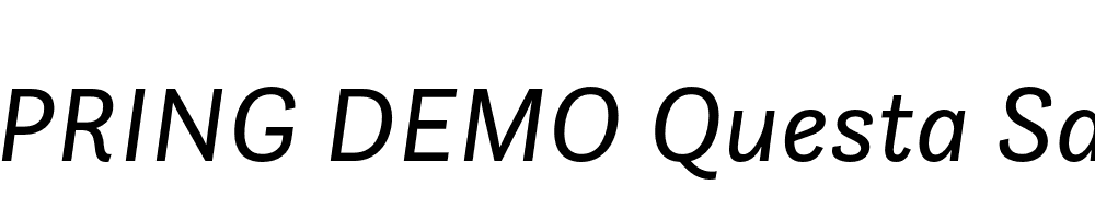  DEMO Questa Sans Italic