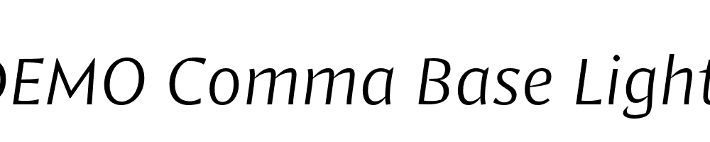 FSP DEMO Comma Base Light Italic