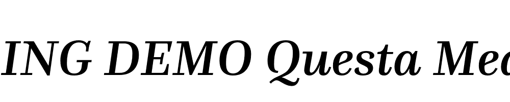  DEMO Questa Medium Italic