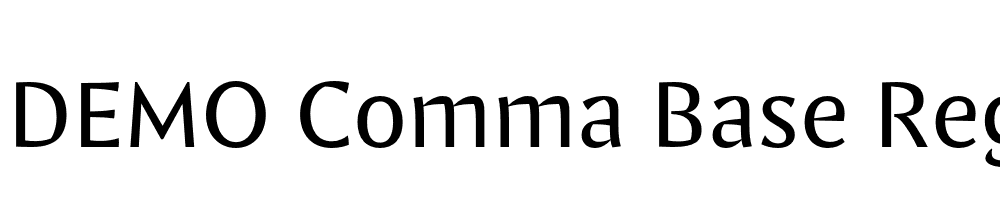 FSP DEMO Comma Base Regular