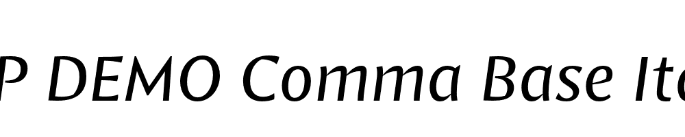 FSP DEMO Comma Base Italic