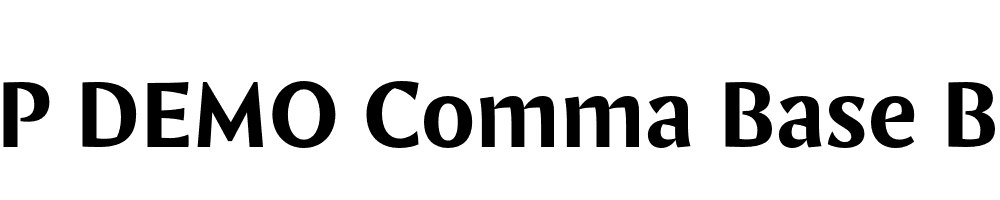 FSP DEMO Comma Base Bold