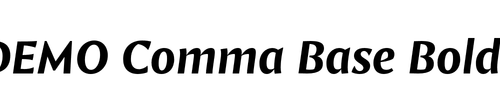 FSP DEMO Comma Base Bold Italic