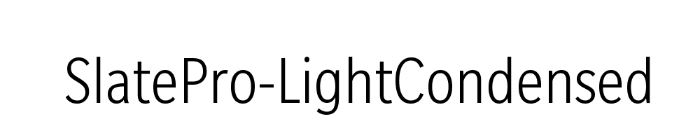 SlatePro-LightCondensed