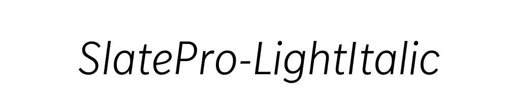 SlatePro-LightItalic