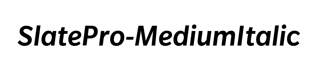 SlatePro-MediumItalic