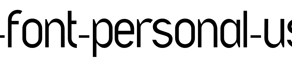 A Font Personal Use