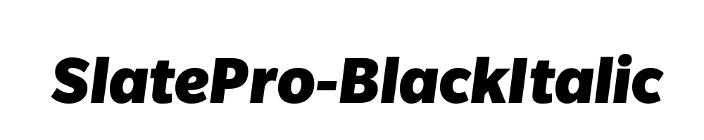 SlatePro-BlackItalic