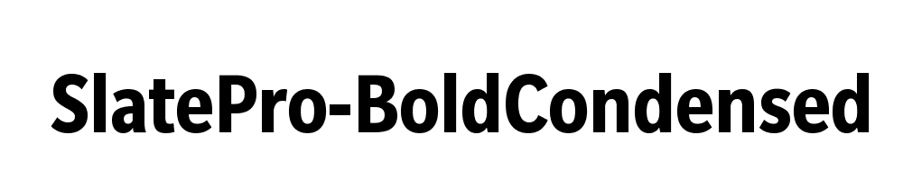 SlatePro-BoldCondensed