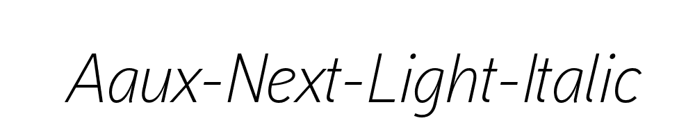 Aaux-Next-Light-Italic