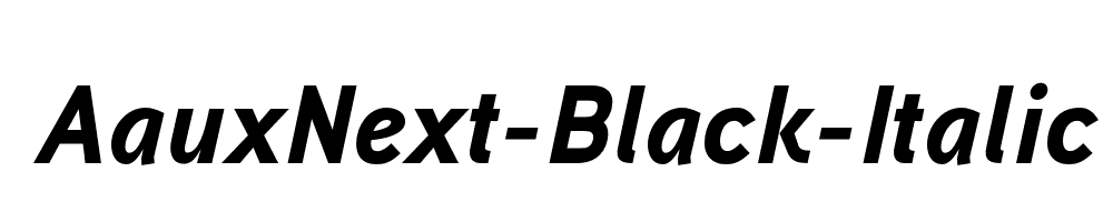 AauxNext-Black-Italic