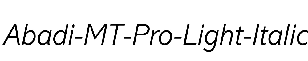 Abadi-MT-Pro-Light-Italic