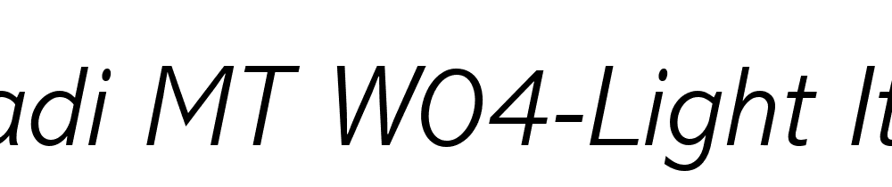 Abadi Mt W04 Light Italic