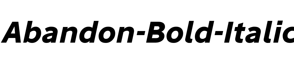 Abandon-Bold-Italic