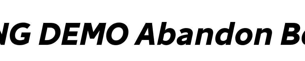  DEMO Abandon Bd Bold Italic