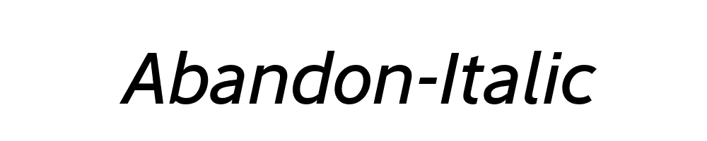 Abandon-Italic