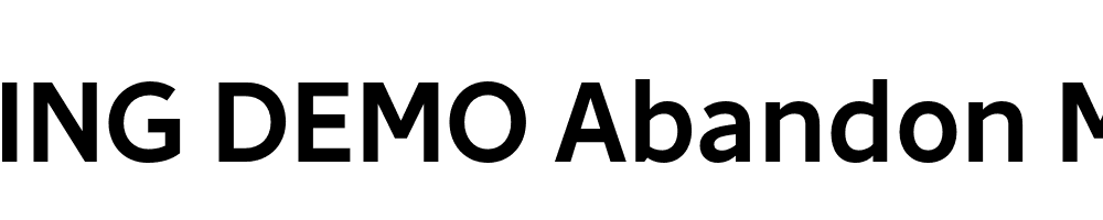  DEMO Abandon Me Regular