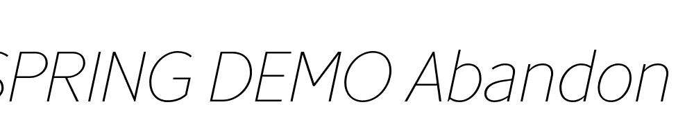  DEMO Abandon Th Italic