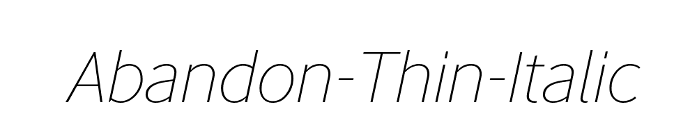 Abandon-Thin-Italic