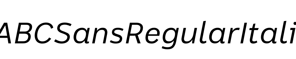 ABCSansRegularItalic