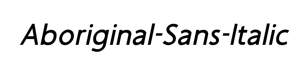 Aboriginal-Sans-Italic