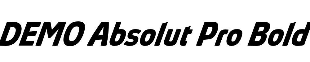 FSP DEMO Absolut Pro Bold Italic