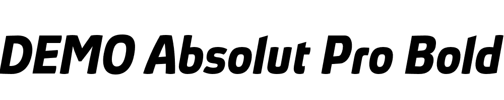 FSP DEMO Absolut Pro Bold Italic