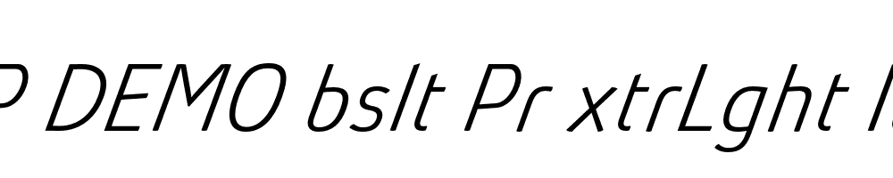 FSP DEMO bslt Pr xtrLght Italic