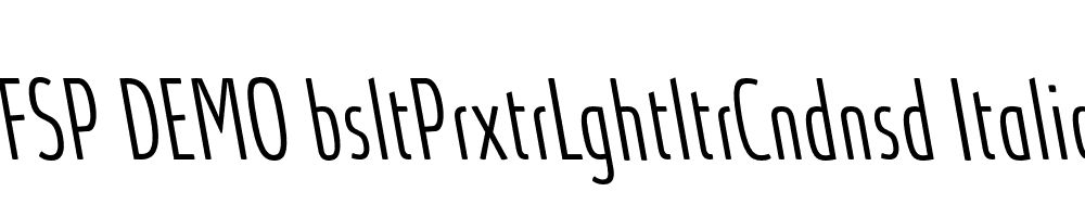 FSP DEMO bsltPrxtrLghtltrCndnsd Italic