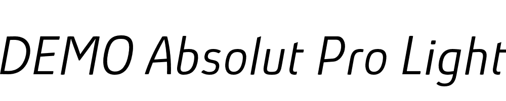 FSP DEMO Absolut Pro Light Italic