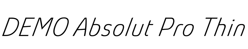 FSP DEMO Absolut Pro Thin Italic