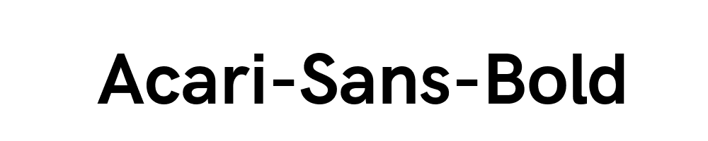 Acari-Sans-Bold